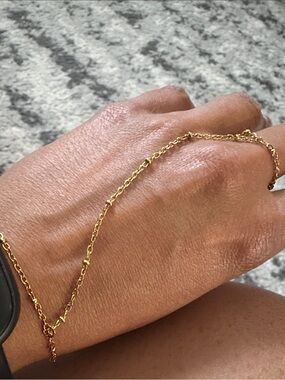 Delicate Gold Hand Chain Bracelet - Women Jewelry